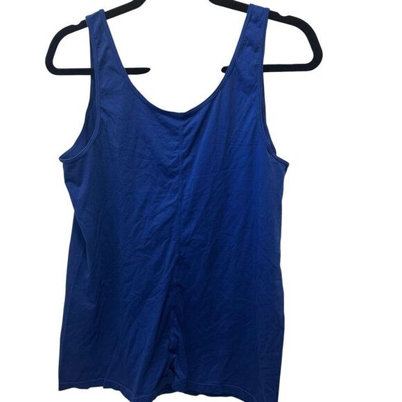Old Navy Scoop Neck Fitted Seamed Back Pullover Tank Top Blue XL - Picture 3 of 3
